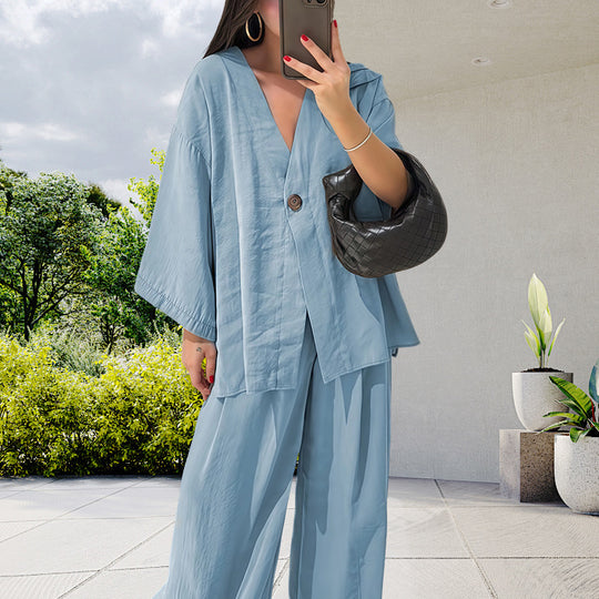 Damen Elegante Kimono-Jacke mit weiten Ärmeln und lockerer Passform Heidi-Mode