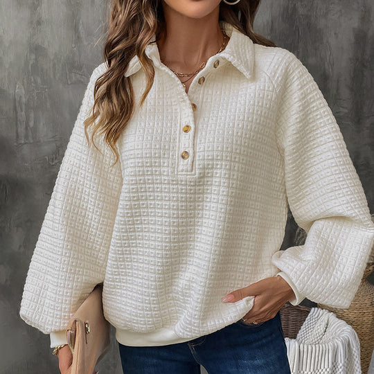 Damen Kuscheliger Waffel-Pullover Heidi-Mode