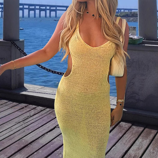 Damen figurbetontes Strickkleid Heidi-Mode