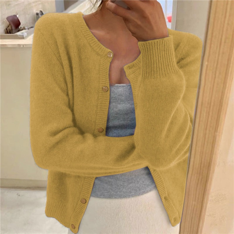 Damen kuschelige Strickjacke Heidi-Mode