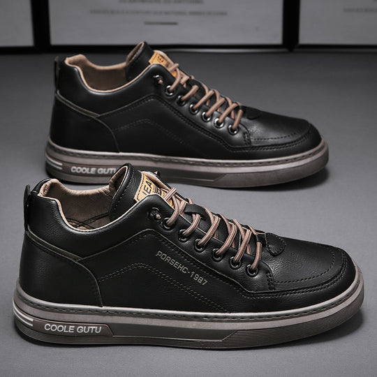 Damen High-Top Casual Leder Sneaker mit verstärktem Knöchelschutz Heidi-Mode