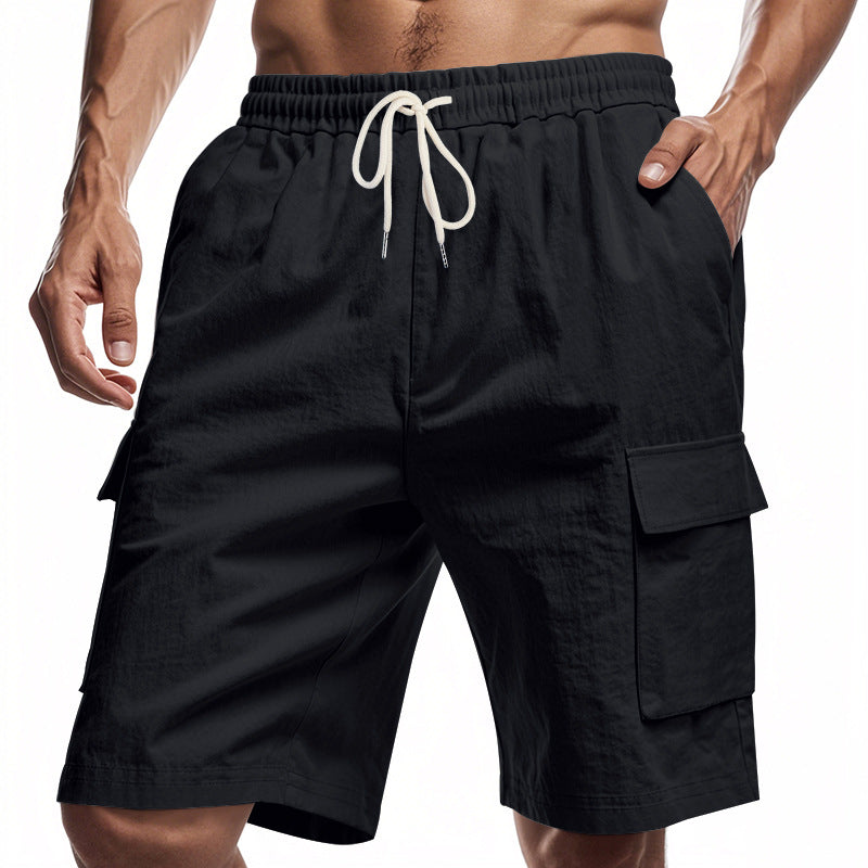 Herren Cargo-Shorts mit mehreren praktischen Taschen und elastischem Bund Heidi-Mode