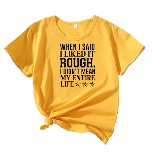 Damen Freizeit Slogan Top Heidi-Mode