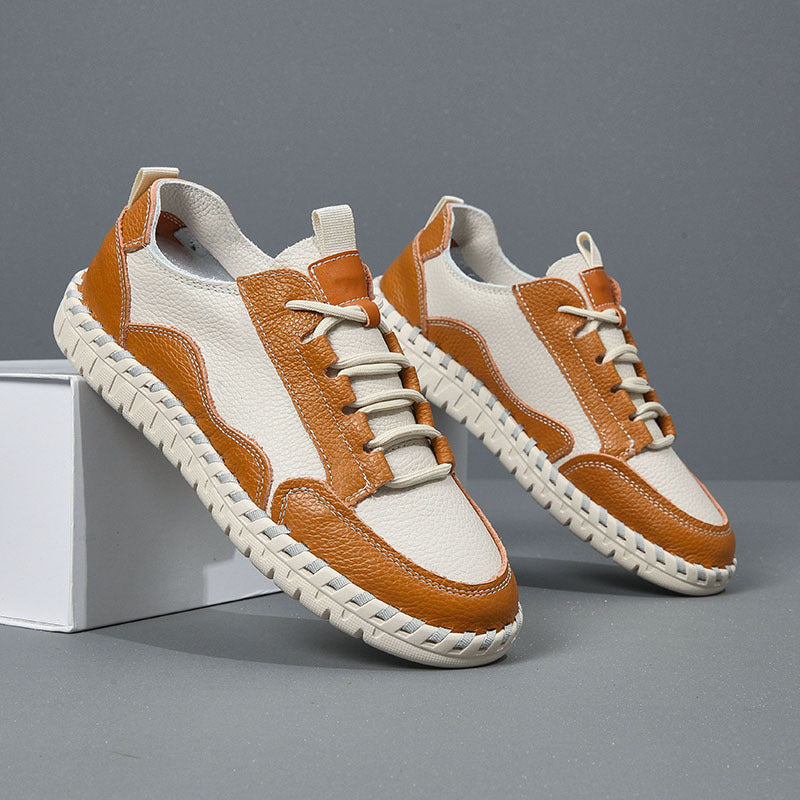 Herren Freizeit Leder Sneakers Heidi-Mode