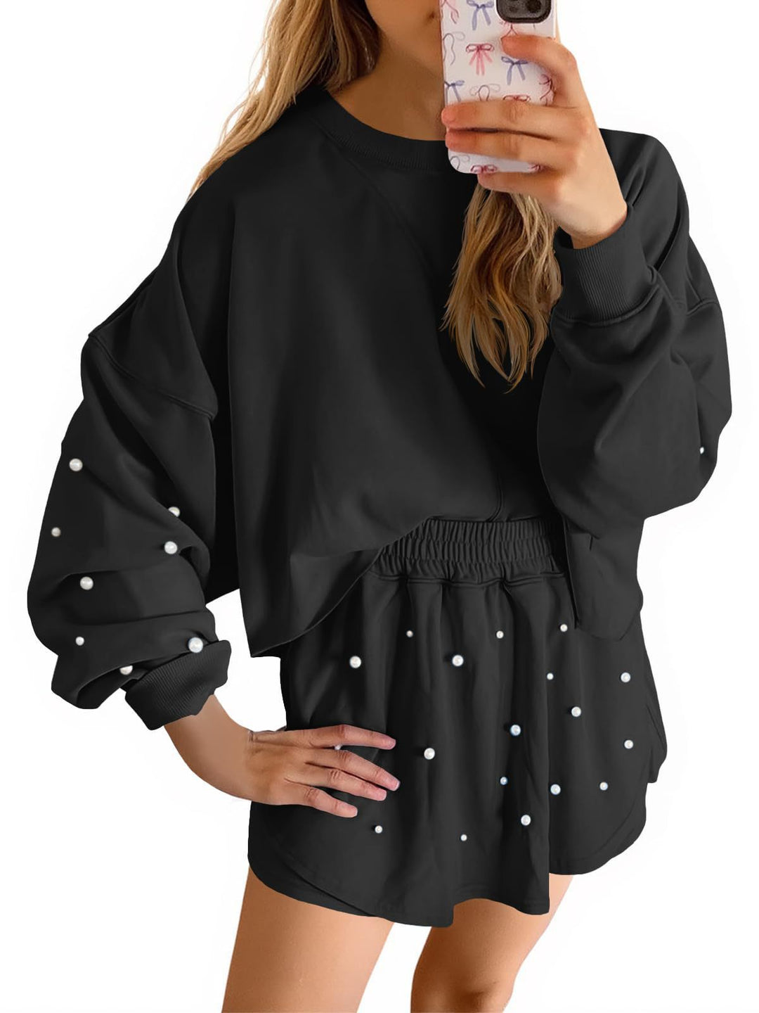 Damen Sportliches Sweatshirt- und Rock-Set Heidi-Mode
