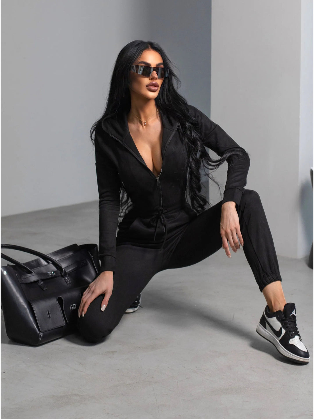 Damen stylischer Kapuzen-Jumpsuit Heidi-Mode