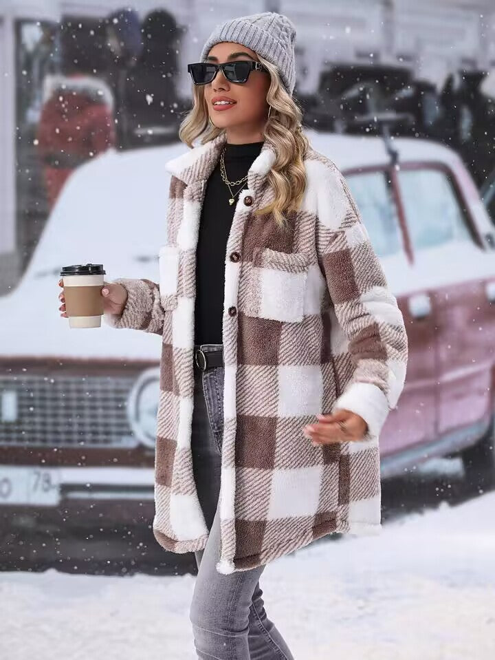 Damen Flanell-Winterjacke Heidi-Mode