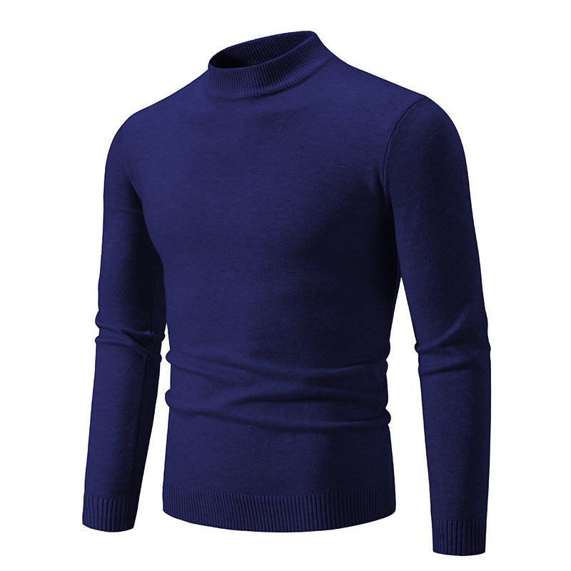 Herren modischer Rollkragenpullover aus feiner Strickqualität Heidi-Mode