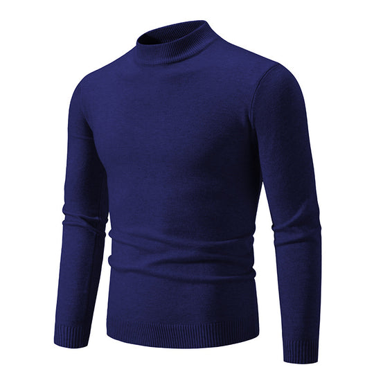 Herren modischer Rollkragenpullover aus feiner Strickqualität Heidi-Mode