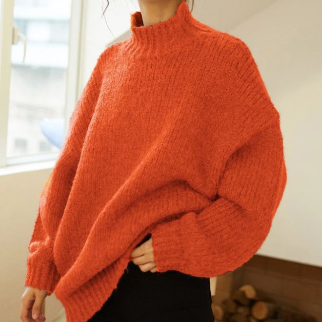 Damen Grobstrick Pullover Heidi-Mode