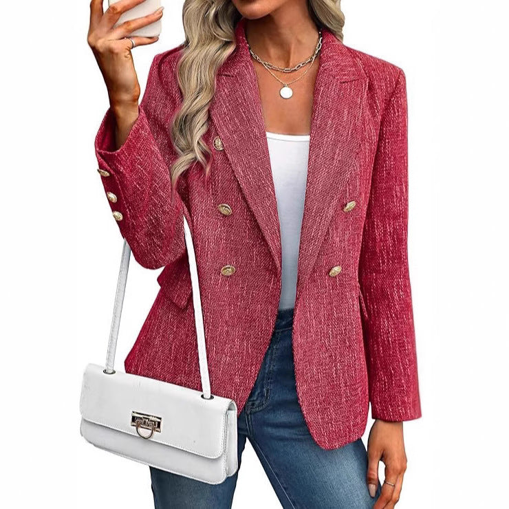 Damen modischer Blazer mit doppelter Knopfleiste Heidi-Mode