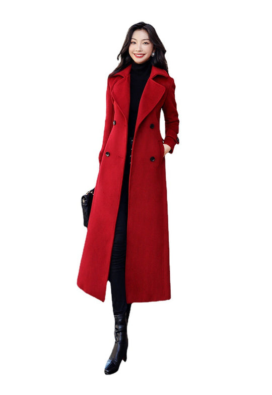 Damen eleganter Trenchcoat mit doppelter Knopfreihe und praktischem Schnitt Heidi-Mode