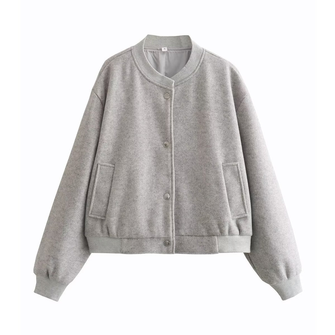 Damen lässige Collegejacke im minimalistischen Design Heidi-Mode