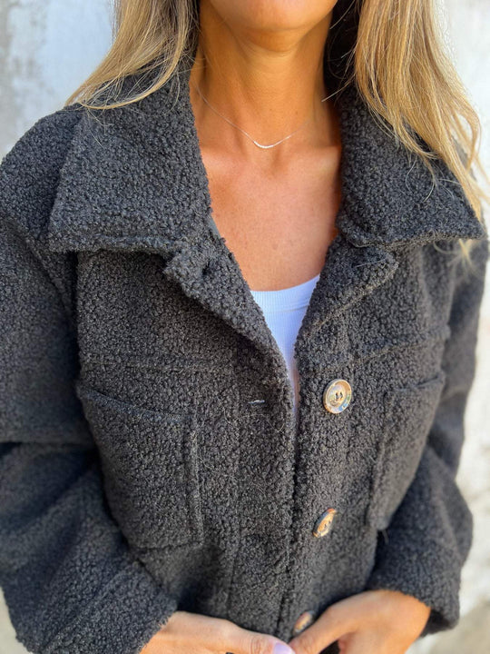 Damen Kuschelige und modische Fleecejacke mit praktischen Taschen Heidi-Mode