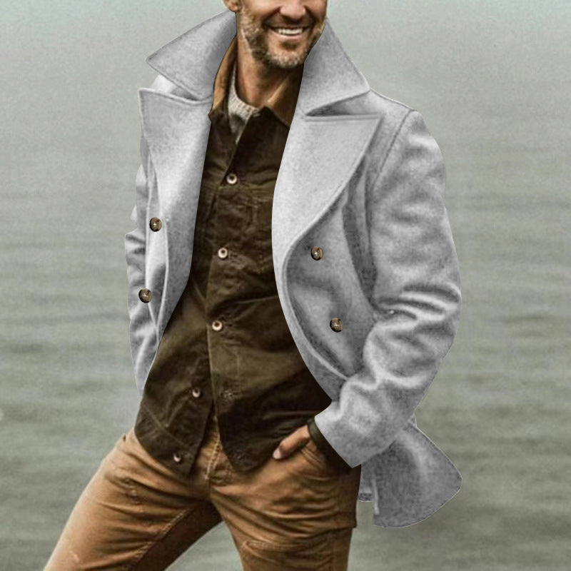 Herren Elegante Wool Peacoat Heidi-Mode