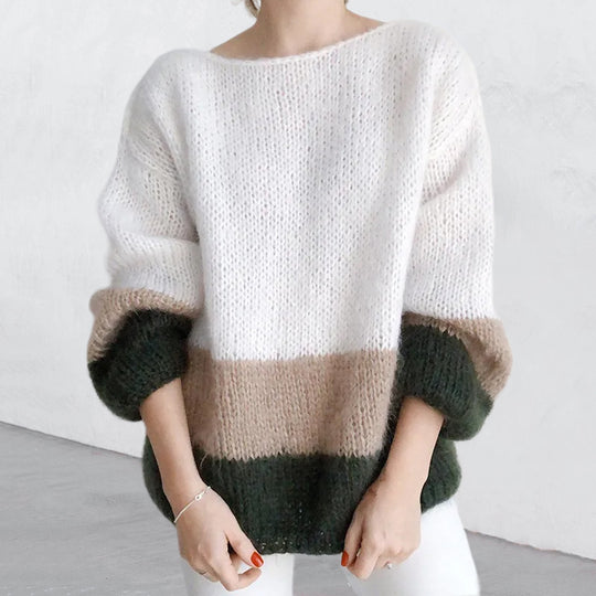 Damen modischer Strickpullover mit weichem Material und lässigem Schnitt Heidi-Mode