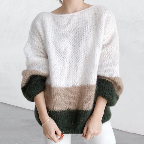 Damen modischer Strickpullover mit weichem Material und lässigem Schnitt Heidi-Mode