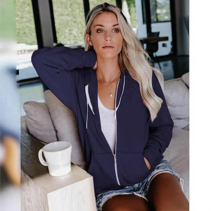 Damen Bequeme Kapuzenjacke mit klassischem Schnitt und praktischen Taschen Heidi-Mode