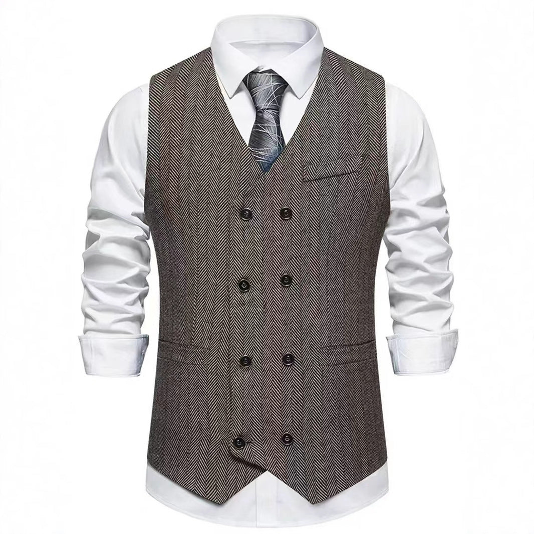 Herren stilvolle Weste im Hahnentrittmuster Heidi-Mode