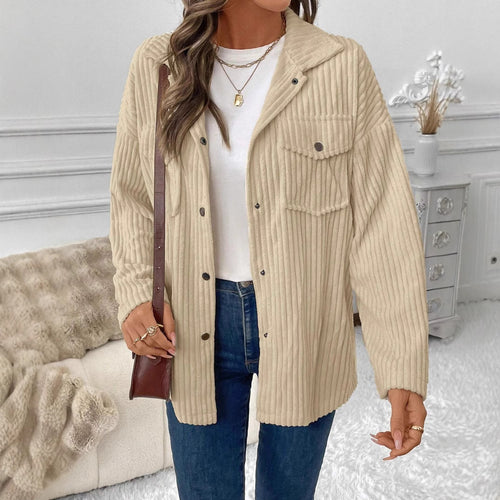 Damen Oversize Kordjacke Heidi-Mode