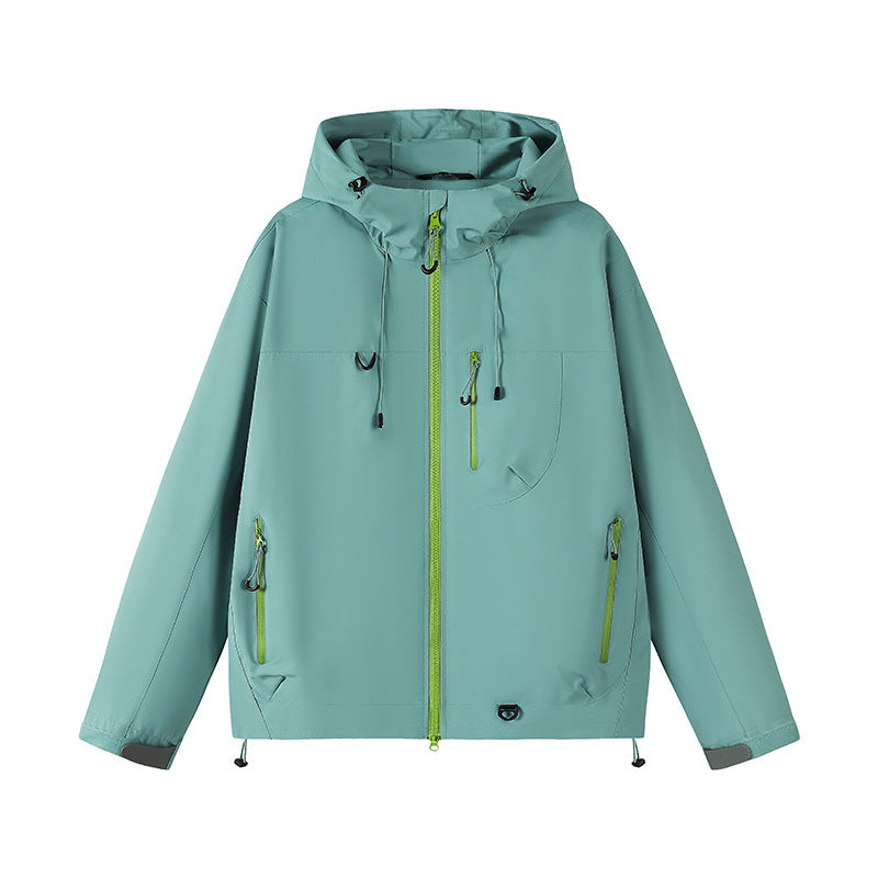 Damen funktionale Wetterjacke mit verstellbarem Kapuzensystem und atmungsaktiven Eigenschaften Heidi-Mode