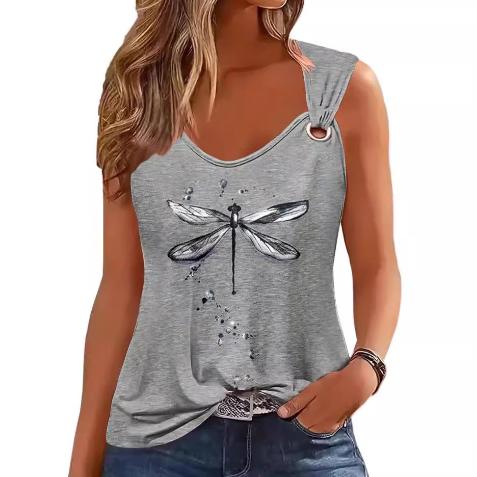 Damen Tanktop mit einzigartigem Grafikdruck und lässigem Schnitt Heidi-Mode