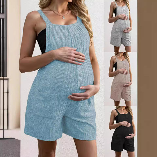 Damen lässiger Träger-Jumpsuit mit praktischem Taschendesign Heidi-Mode