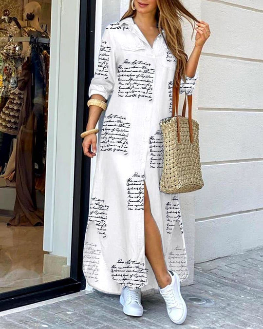 Heidi-Mode | Reverskragen-Kleid Mode Sexy Einreihiges Kleid