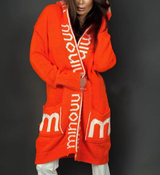 Damen gemütlicher Hooded Cardigan Heidi-Mode