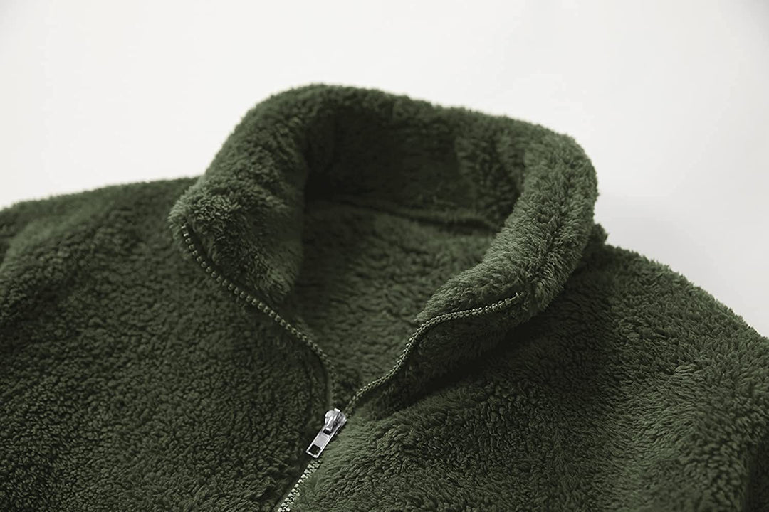 Herren Fleecejacke mit weichem Innenfutter und praktischen Taschen Heidi-Mode