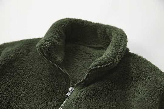 Herren Fleecejacke mit weichem Innenfutter und praktischen Taschen Heidi-Mode
