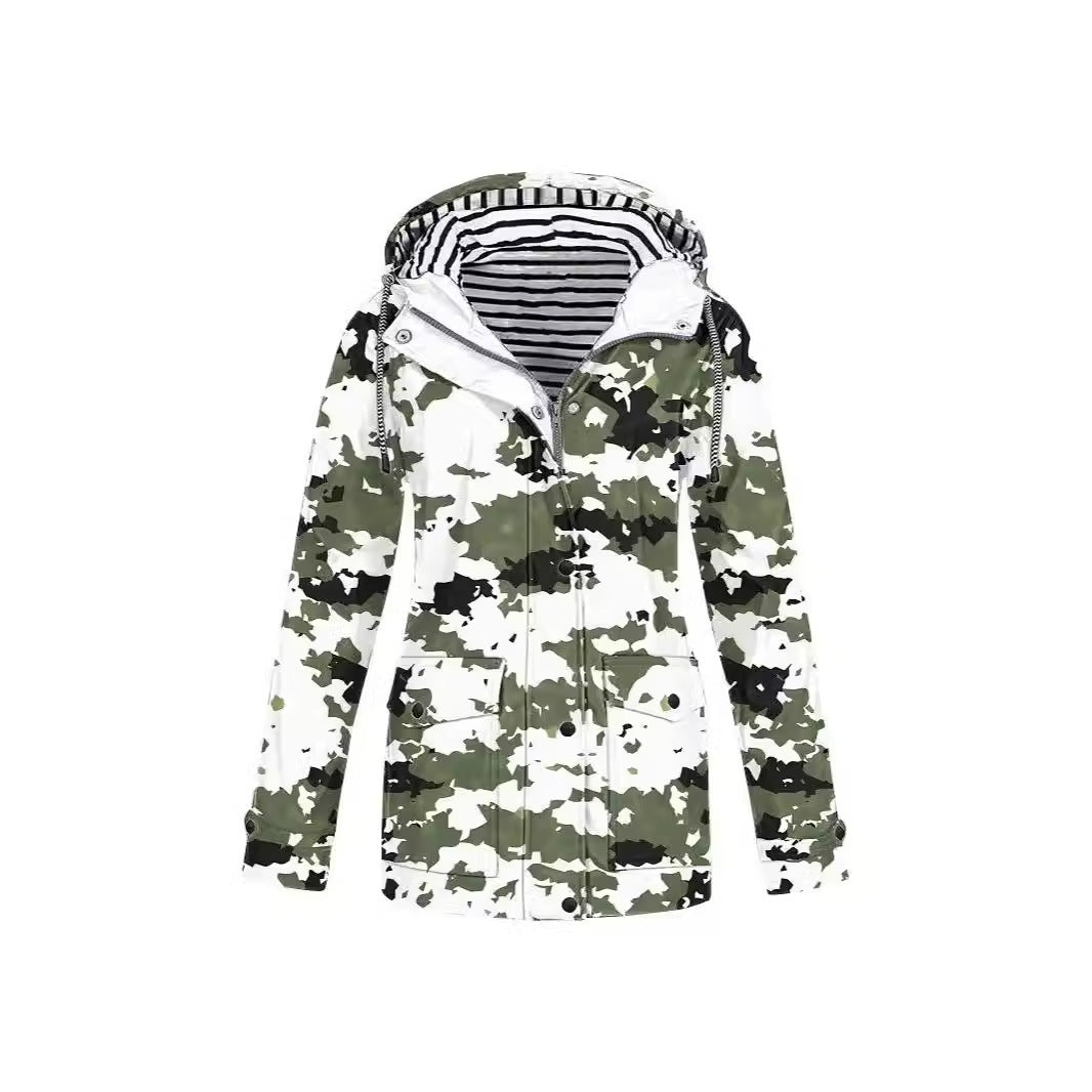 Damen modische Übergangsjacke mit Kapuze Heidi-Mode