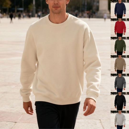 Herren bequemer Sweatshirt mit relaxed-fit Schnitt und elastischen Bündchen Heidi-Mode