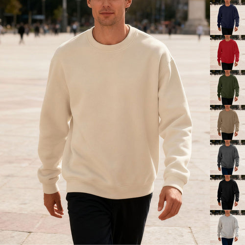 Herren bequemer Sweatshirt mit relaxed-fit Schnitt und elastischen Bündchen Heidi-Mode