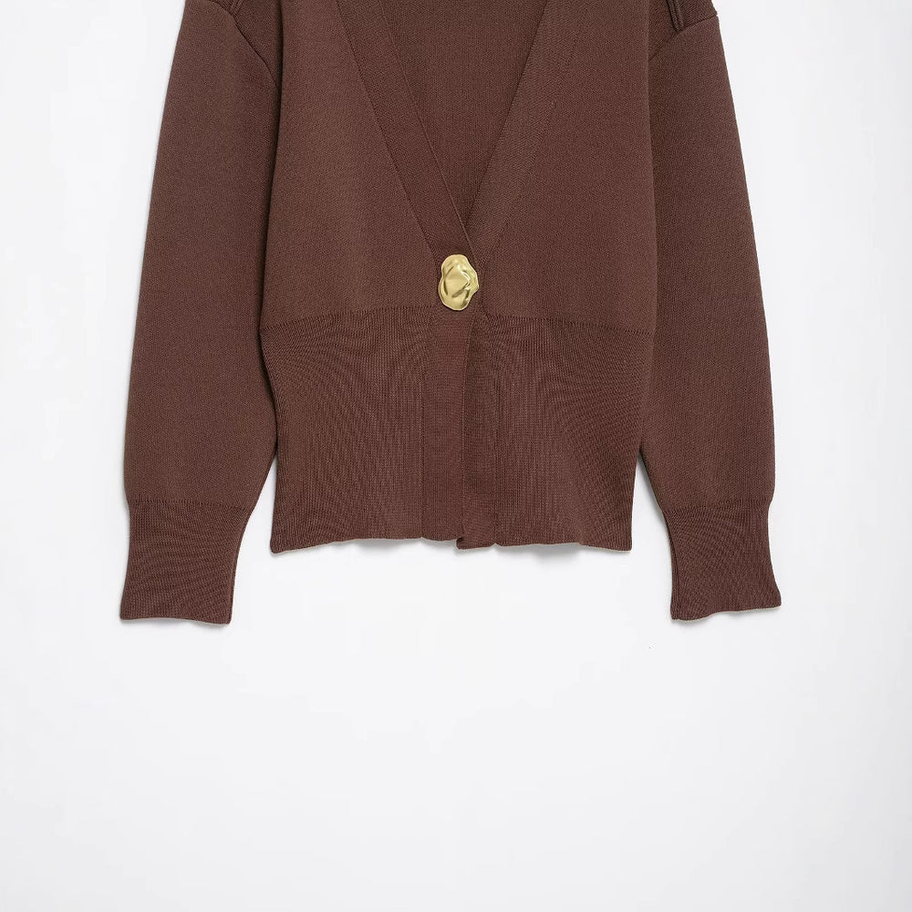 Damen lässige Strickjacke mit dekorativen Knopfdetails und elegantem Schnitt Heidi-Mode