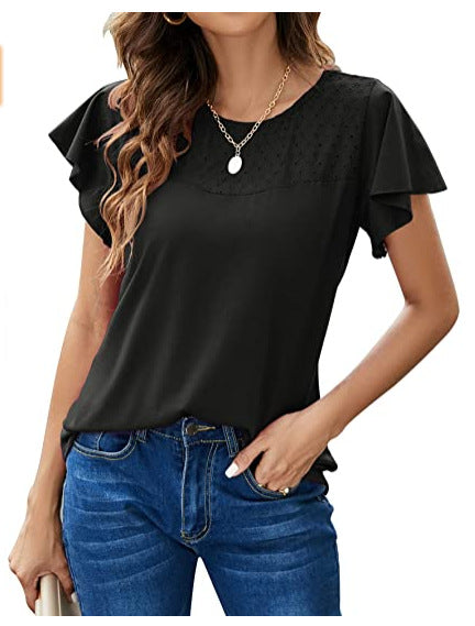 Damen modisches Blusenshirt mit Rüschendetails Heidi-Mode