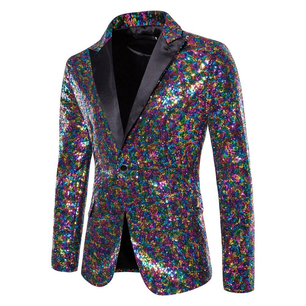 Herren schimmernder Pailletten Blazer Heidi-Mode