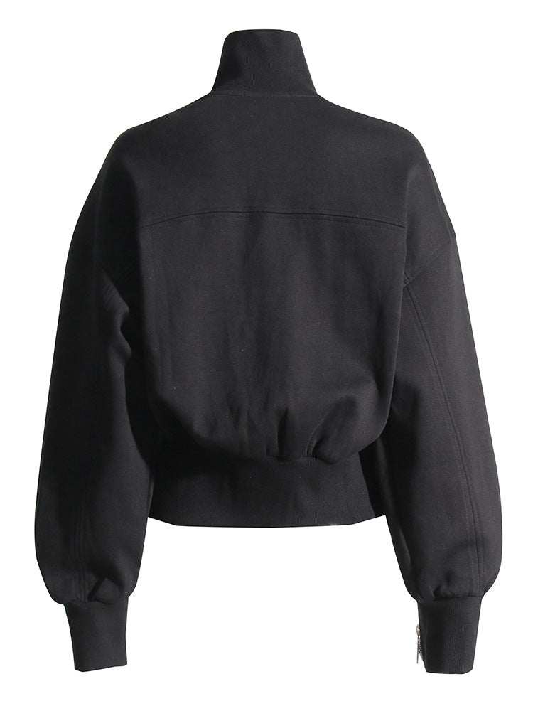 Damen innovative Sweatjacke mit einzigartigem Zip-Design und lässigem Schnitt Heidi-Mode