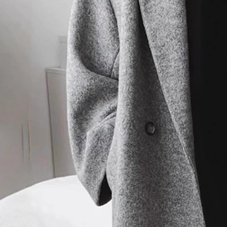 Damen Oversized Wollmantel mit klassischem Revers Heidi-Mode