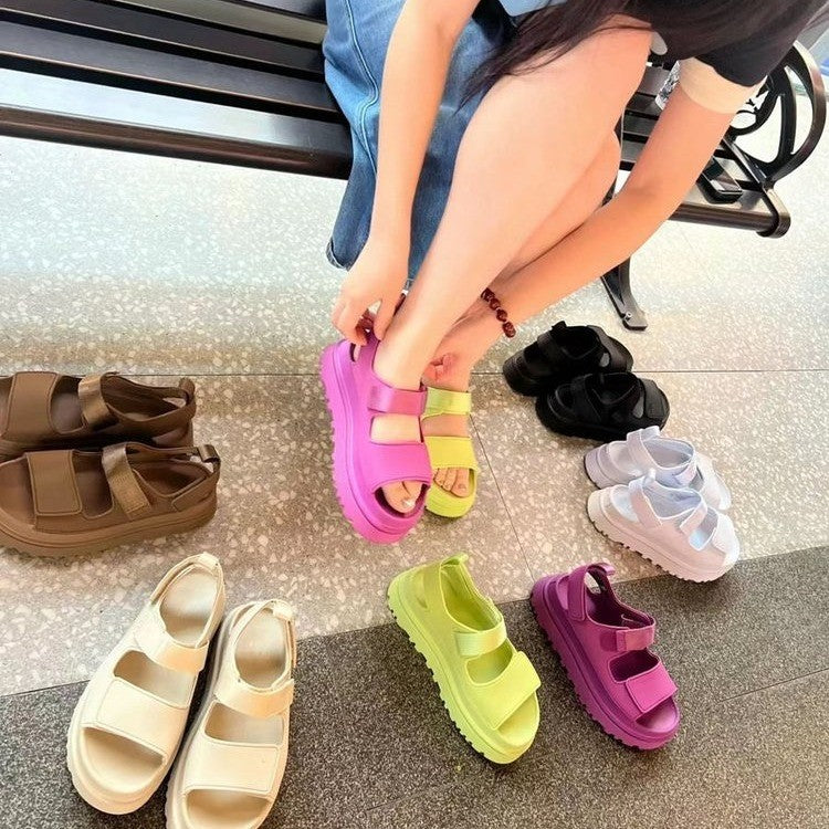 Damen Sportliche Sandalen mit ergonomischem Fußbett und rutschfester Sohle Heidi-Mode