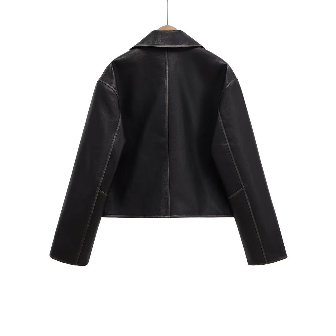 Damen Kurzgeschnittene jacke mit Taschen Heidi-Mode