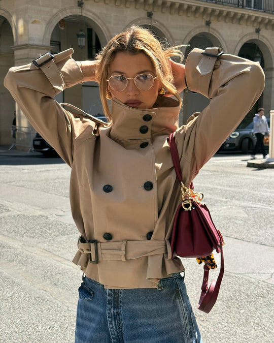 Damen modischer Trenchcoat mit innovativem Schnitt und praktischen Details Heidi-Mode