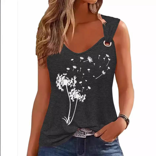 Damen Tanktop mit einzigartigem Grafikdruck und lässigem Schnitt Heidi-Mode