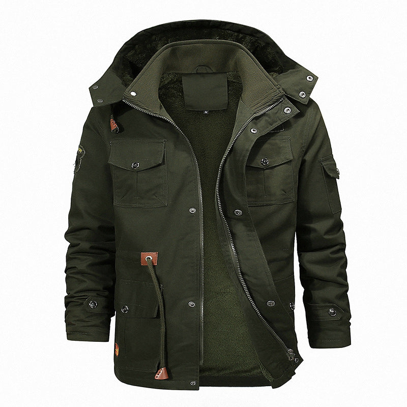 Herren robuste Utility-Jacke mit warmem Innenfutter Heidi-Mode
