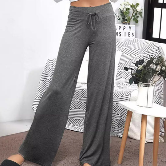Damen Weite Freizeithose mit Kordelzug und lockerer Passform Heidi-Mode