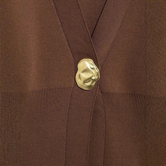 Damen lässige Strickjacke mit dekorativen Knopfdetails und elegantem Schnitt Heidi-Mode