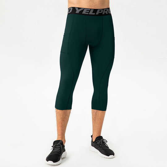 Herren Sportliche Kompressions-Leggings mit praktischen Taschen und atmungsaktiver Technologie Heidi-Mode