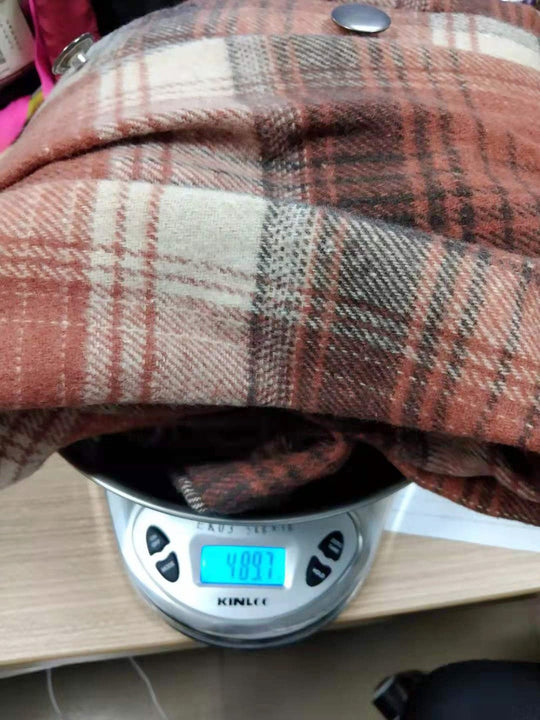 Damen Wollmantel im tartan Design Heidi-Mode
