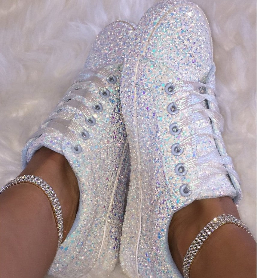 Damen Glitzernde Sneaker mit atmungsaktiver Sohle und zusätzlichem Komfort Heidi-Mode