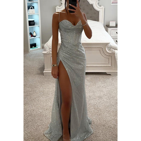 Heidi-Mode | Party Selbstständiges Kleid Locker Lässig Schlitz Damen Bekleidung Kleid